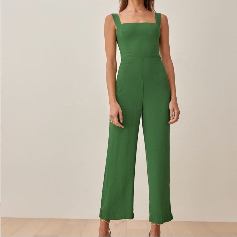 REFORMATION Alva Jumpsuit in Kelly Green sz 8 - Picture 7 of 14